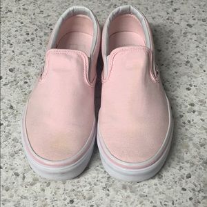 Vans pink slip ons